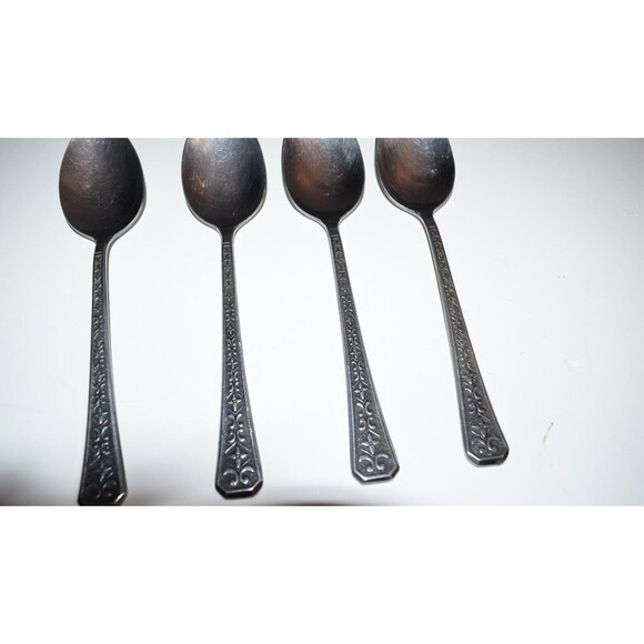 Interpur Stainless Flatware Japan FLORENZ 4 petal pattern Place Oval Soup spoons - Picture 5 of 6